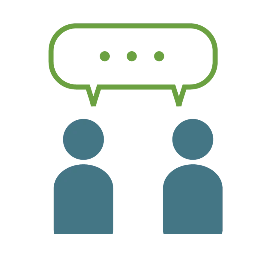 two people chatting icon