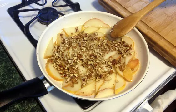 MothersDay_PearsCookingWithPecans.jpg