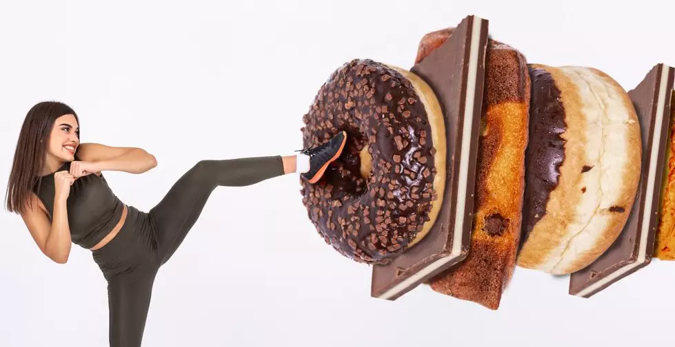 woman kicking the sugar habit
