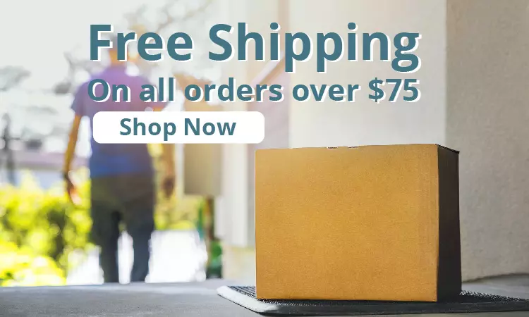 Box on a porch with overlay of : NutriKey Free Shipping on orders $75+
