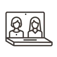 online community displayed on laptop